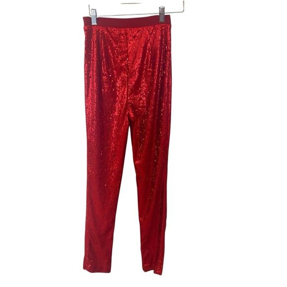 NBD  sequin leggings red XXS - Picture 3 of 5